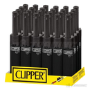 Clipper Mini Tube Black Matte Lighters - 24ct