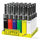 Clipper Mini Tube Lighters Solid Colours - 24ct