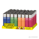 Clipper Painted Metallic Fluo Lighters - 48ct