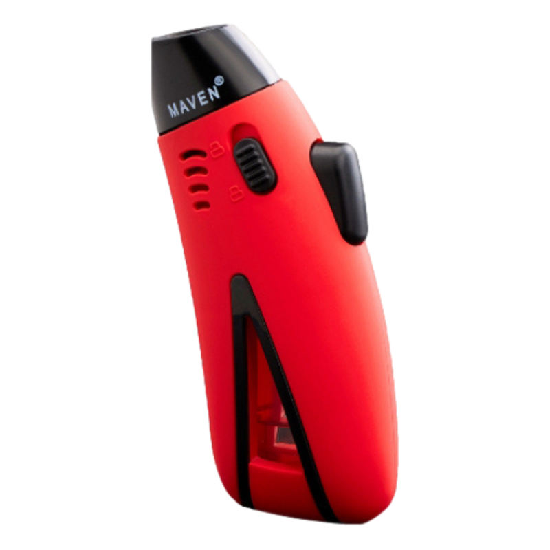 Maven Razor Pocket Torch Lighter - 9ct (Black/Red/Yellow)