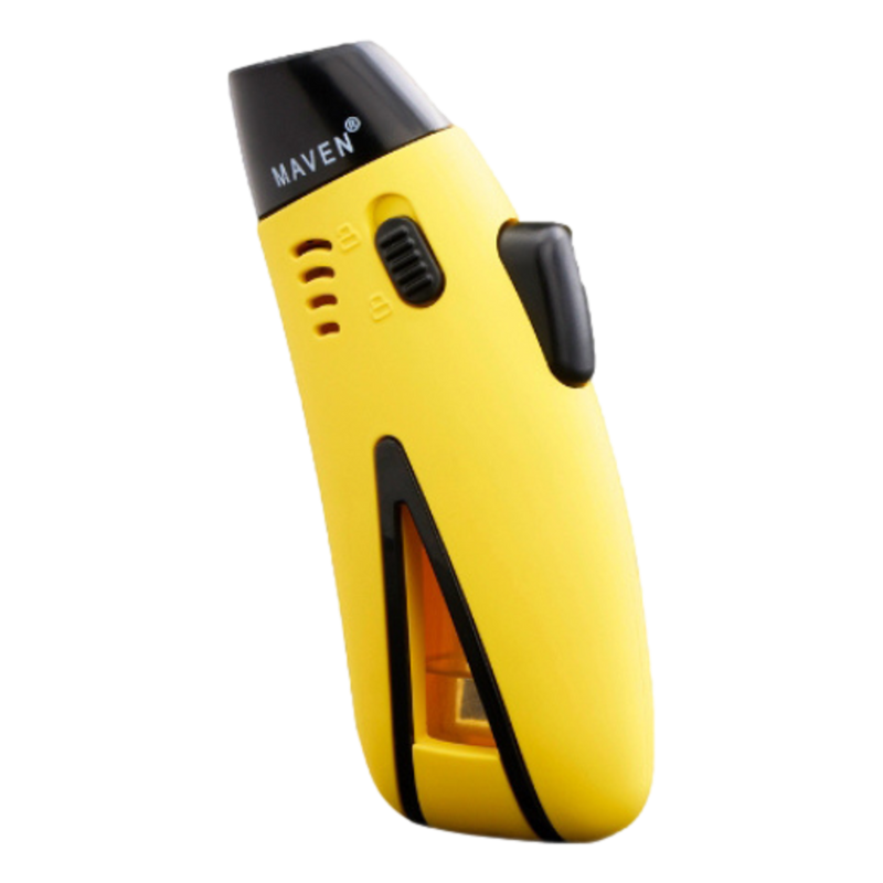 Maven Razor Pocket Torch Lighter - 9ct (Black/Red/Yellow)