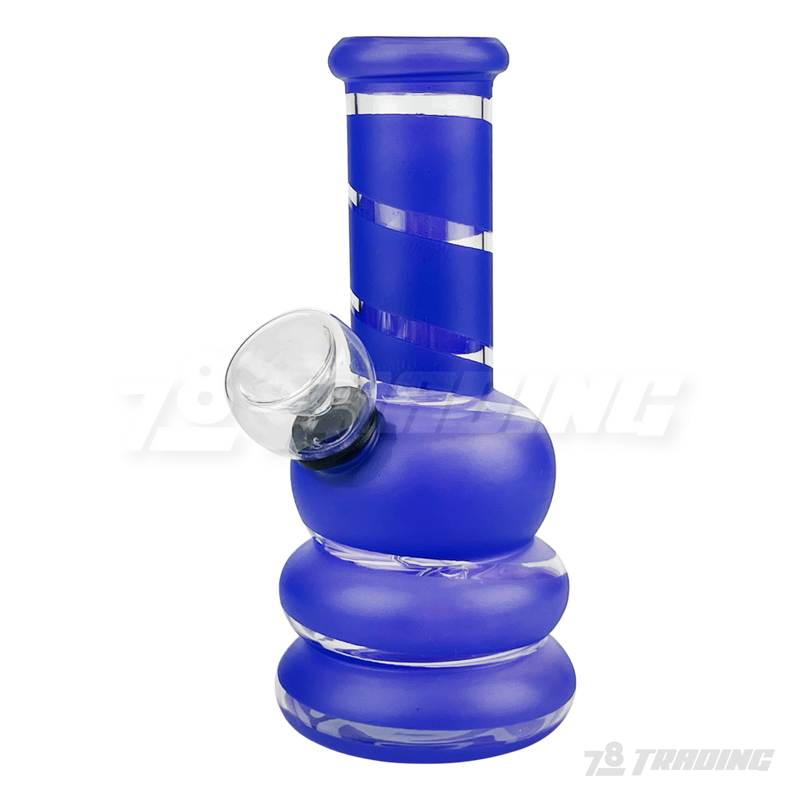 5" Mini Beaker Glass Bong - Color Stripe