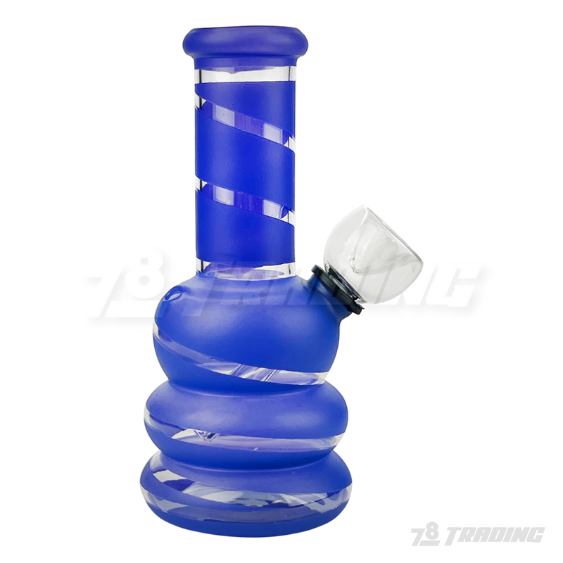 5" Mini Beaker Glass Bong - Color Stripe