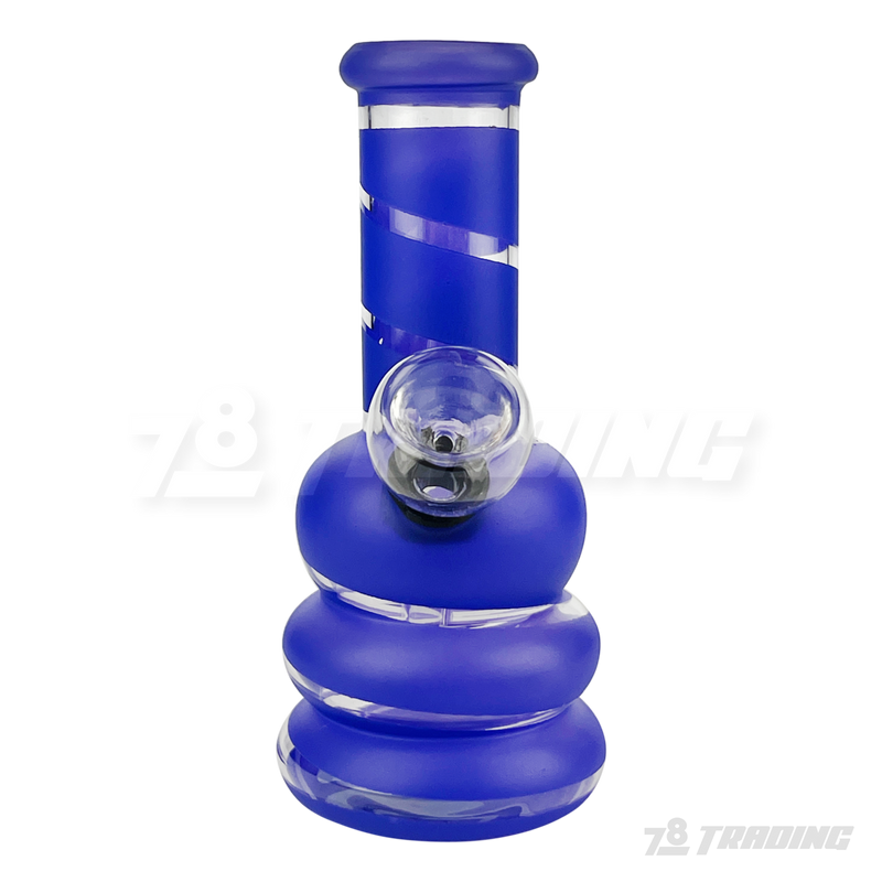 5" Mini Beaker Glass Bong - Color Stripe