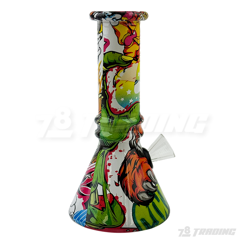 5.5" Designed Mini Soft Glass Beaker Bong - BLMIN03