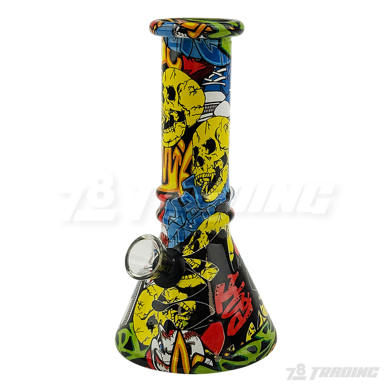 5.5" Designed Mini Soft Glass Beaker Bong - BLMIN03