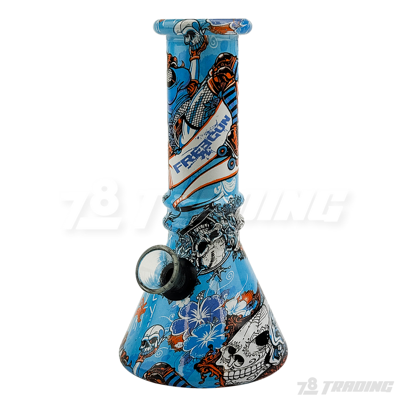 5.5" Designed Mini Soft Glass Beaker Bong - BLMIN03