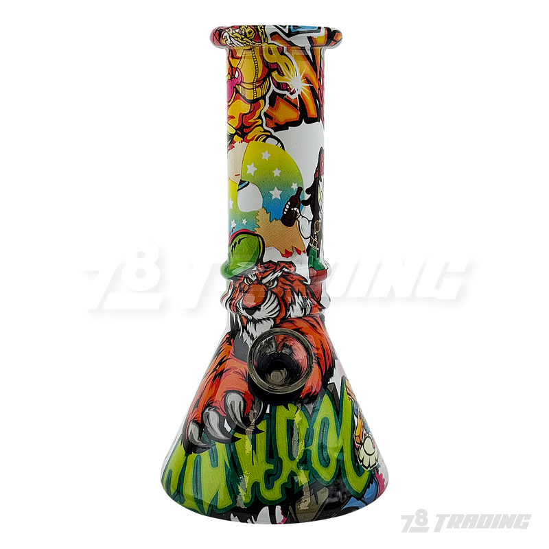 5.5" Designed Mini Soft Glass Beaker Bong - BLMIN03