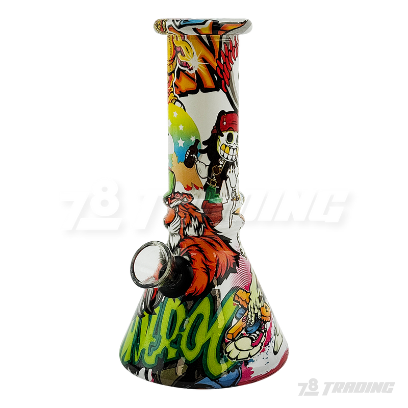 5.5" Designed Mini Soft Glass Beaker Bong - BLMIN03