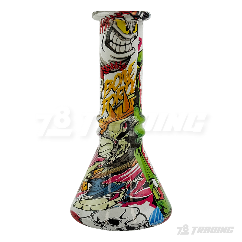 5.5" Designed Mini Soft Glass Beaker Bong - BLMIN03