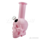 Skull Shape 5.5" Colored Mini Soft Glass Bong - BLMIN05-3