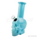 Skull Shape 5.5" Colored Mini Soft Glass Bong - BLMIN05-3