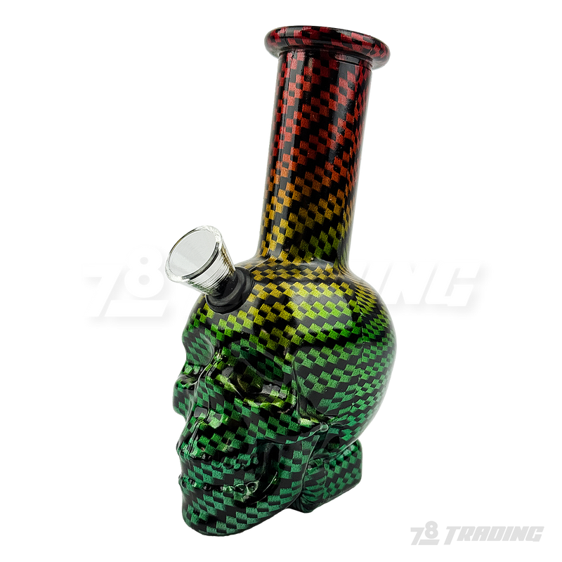 Skull Shape 5.5" Designed Mini Soft Glass Bong - BLMIN05-7