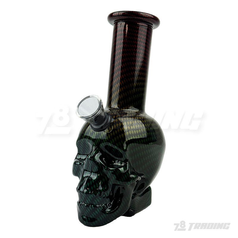 Skull Shape 5.5" Designed Mini Soft Glass Bong - BLMIN05-7