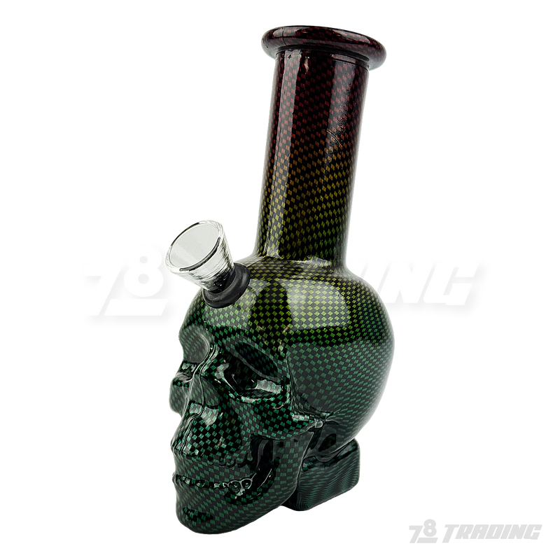 Skull Shape 5.5" Designed Mini Soft Glass Bong - BLMIN05-7