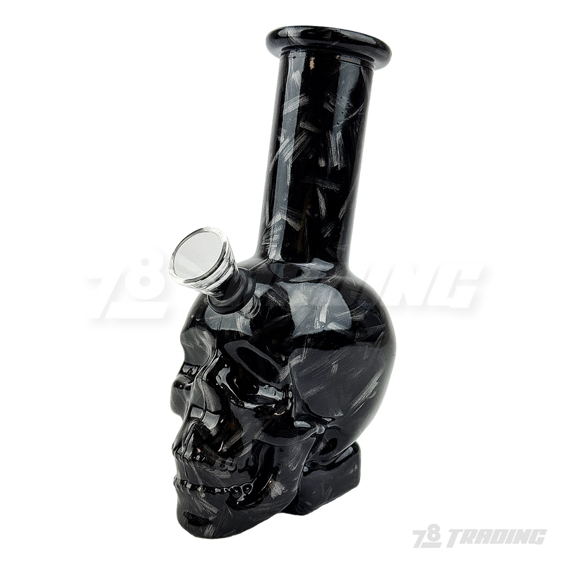 Skull Shape 5.5" Designed Mini Soft Glass Bong - BLMIN05-7
