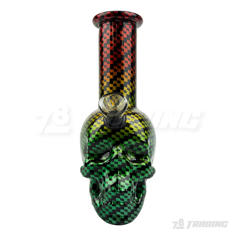 Skull Shape 5.5" Designed Mini Soft Glass Bong - BLMIN05-7
