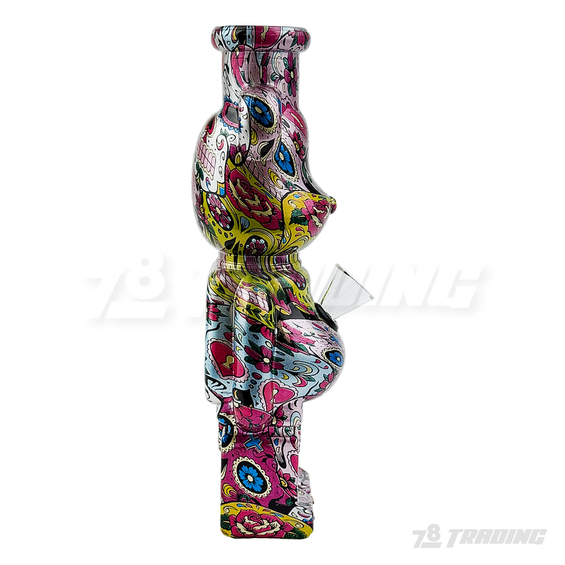 Hydrographic Bear 7.5 Inches Soft Glass Bong - BLX06