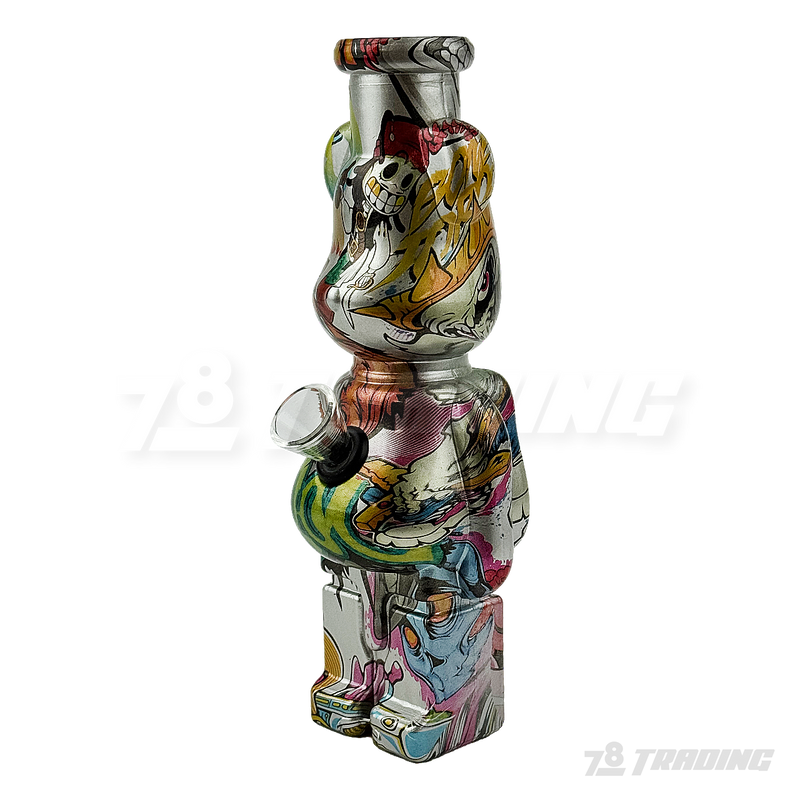Hydrographic Bear 7.5 Inches Soft Glass Bong - BLX06