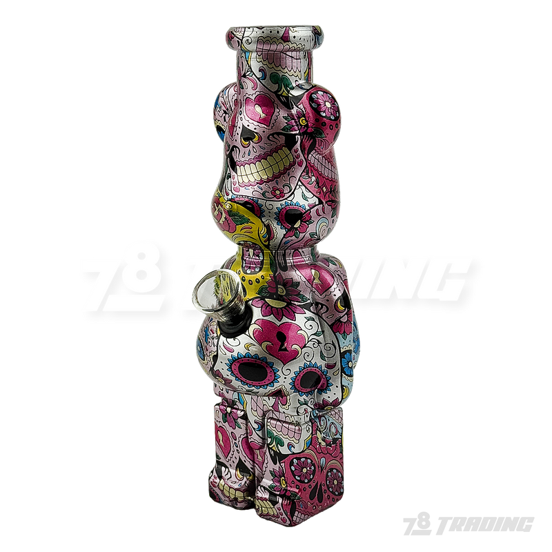 Hydrographic Bear 7.5 Inches Soft Glass Bong - BLX06