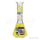 CHEECH Glass 12inches SMOKEY CAMPER DECAL BEAKER - CH298