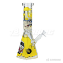 CHEECH Glass 12inches SMOKEY CAMPER DECAL BEAKER - CH298
