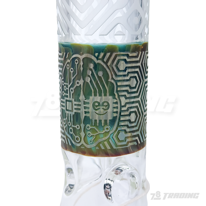 CHEECH Glass 17” SANDBLAST PATTERN BEAKER - CHE170