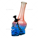 D&K Glass Skull Shape Base Glass Pipe with Gift Box Package - DK135