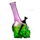 D&K Glass Skull Shape Base Glass Pipe with Gift Box Package - DK135