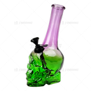 D&K Glass Skull Shape Base Glass Pipe with Gift Box Package - DK135