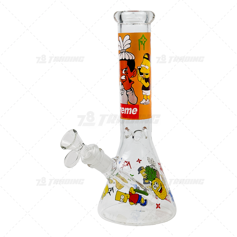 Cartoon LV Logo Decal 10" Mini Beaker - FGLV10001