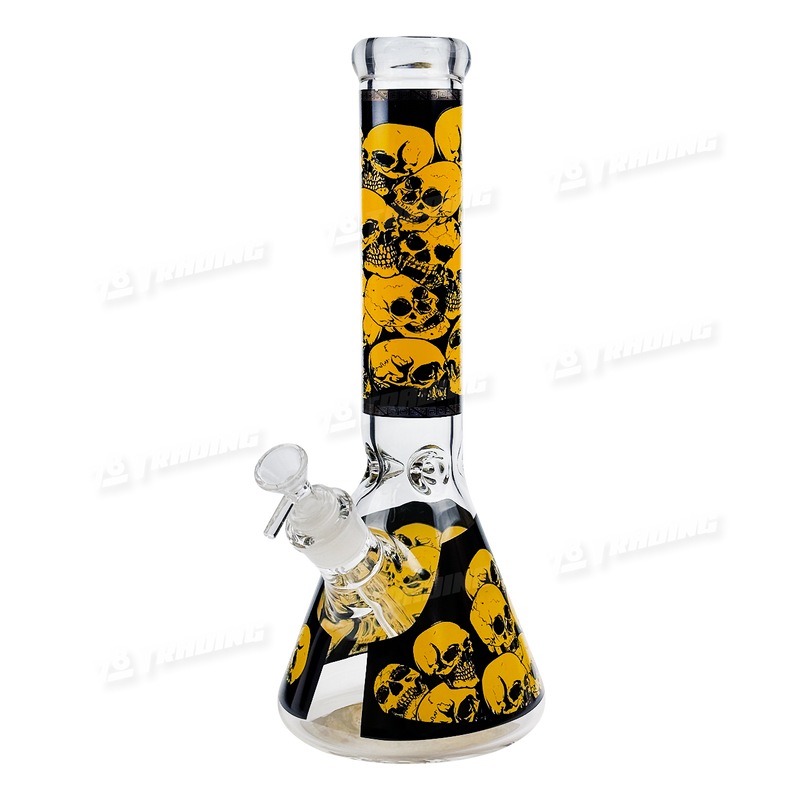 Skull Decal Beaker 14inches / 7mm