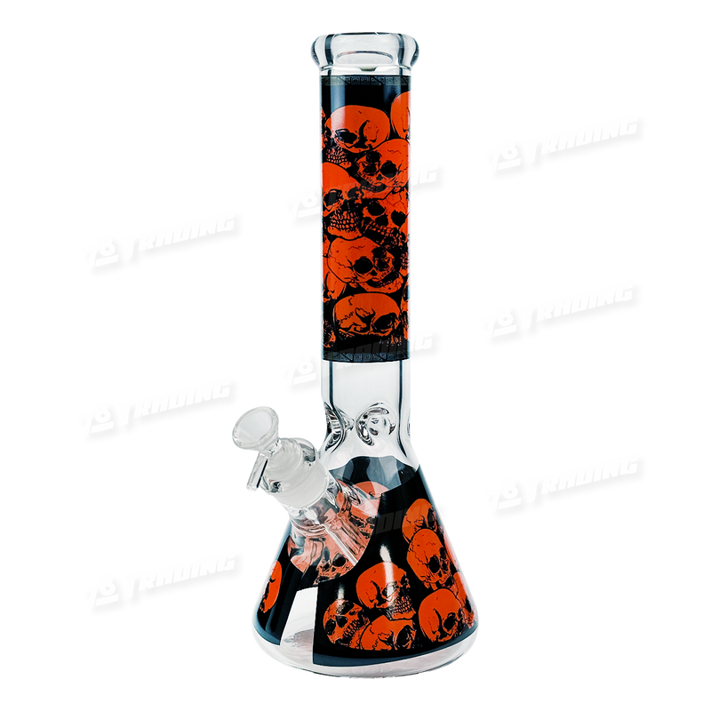 Skull Decal Beaker 14inches / 7mm