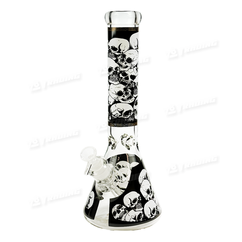 Skull Decal Beaker 14inches / 7mm