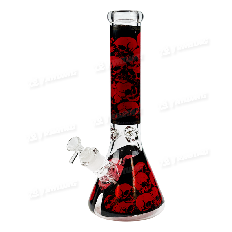 Skull Decal Beaker 14inches / 7mm