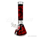 Skull Decal Beaker 14inches 7mm - FGSK14007