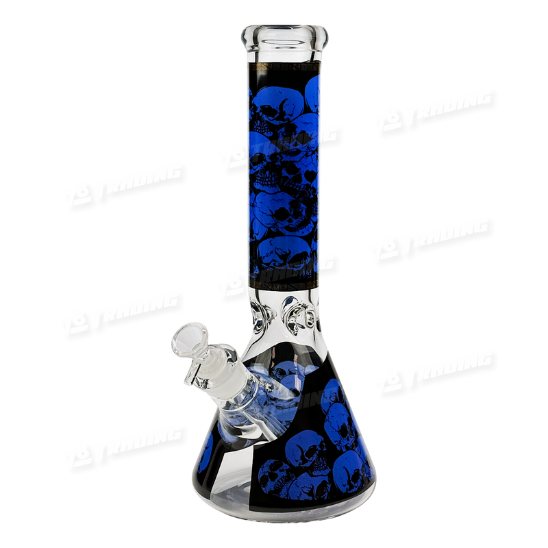 Skull Decal Beaker 14inches / 7mm