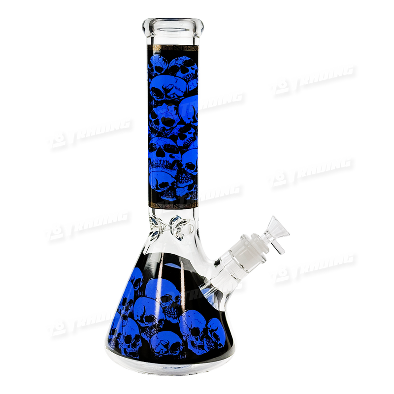 Skull Decal Beaker 14inches / 7mm