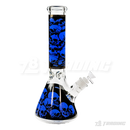 Skull Decal Beaker 14inches 7mm - FGSK14007