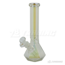 Metallic Chrome 10Inches Hexagon Base Glass Bong - H103804