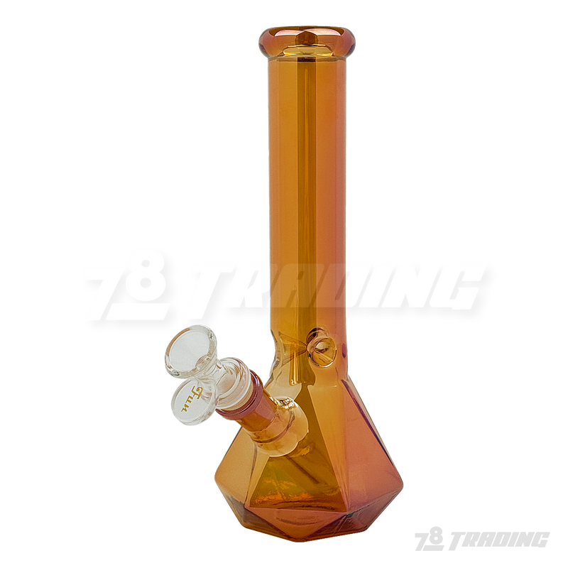 Metallic Chrome 10Inches Hexagon Base Glass Bong - H103804