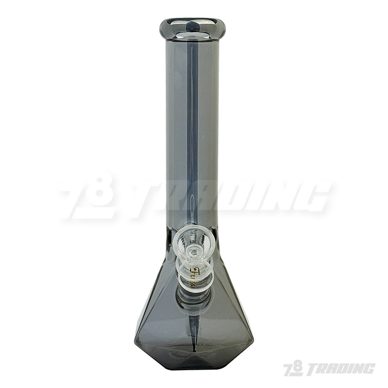 Metallic Chrome 10Inches Hexagon Base Glass Bong - H103804