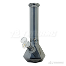 Metallic Chrome 10Inches Hexagon Base Glass Bong - H103804