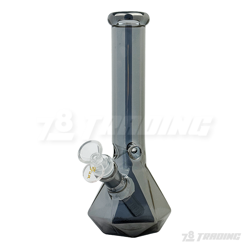Metallic Chrome 10Inches Hexagon Base Glass Bong - H103804