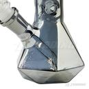 Metallic Chrome 10Inches Hexagon Base Glass Bong - H103804