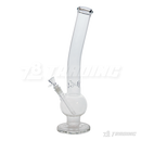 Clear Round Base Glass Water Pipe 18" - HDG5094