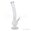 Clear Round Base Glass Water Pipe 18" - HDG5094