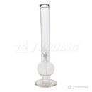 Clear Round Base Glass Water Pipe 18" - HDG5094