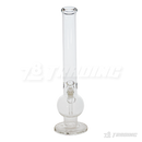 Clear Round Base Glass Water Pipe 18" - HDG5094