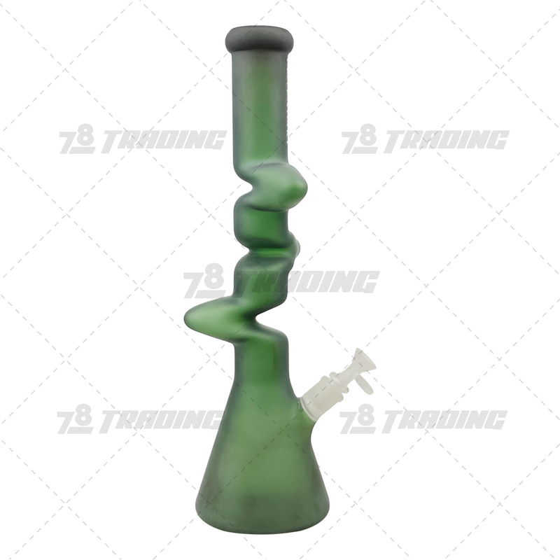 Legendary Glass Color Sandblast Zong Beaker 18inches